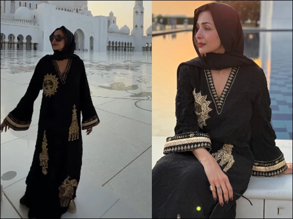 بالی ووڈ اداکارہ ملائیکہ اروڑا کی شیخ زاید مسجد آمد، تصاویر وائرل