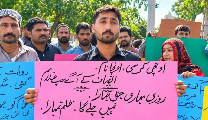 رینالہ خورد: سہولت بازار میں دکانوں کی مبینہ تقسیم پر احتجاج